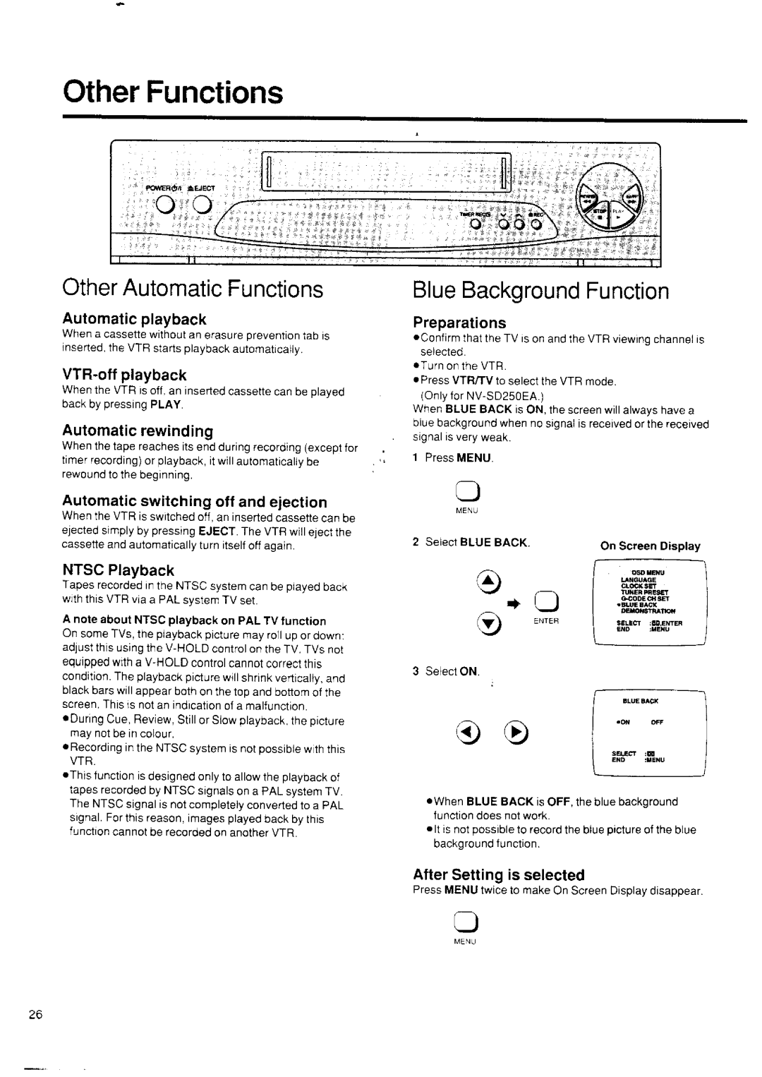 Panasonic NV-SD250 manual 