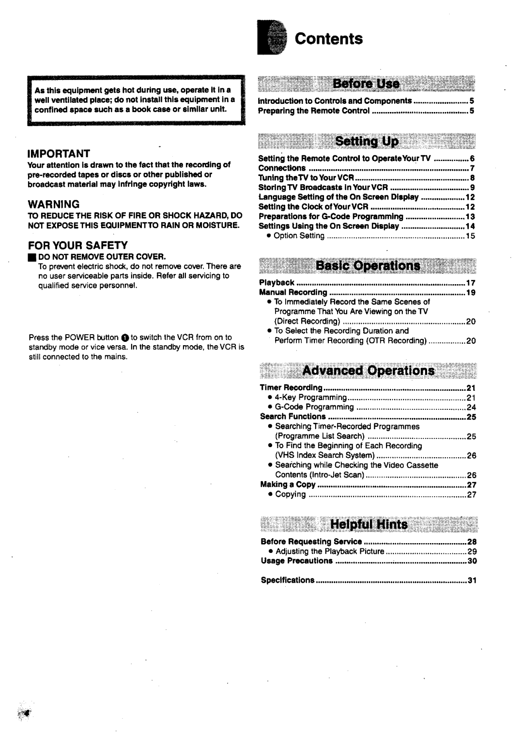 Panasonic nv-sj400 manual 