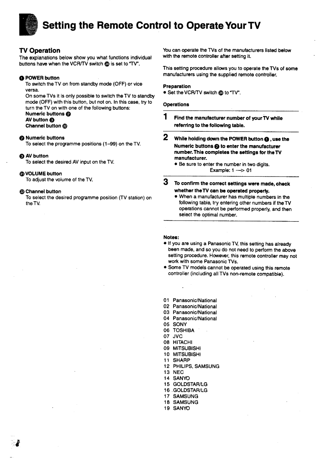 Panasonic nv-sj400 manual 