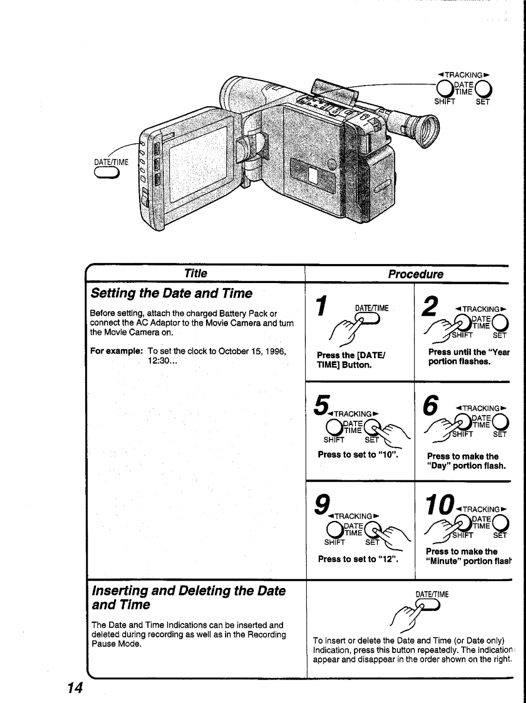 Panasonic NV-V10A manual 