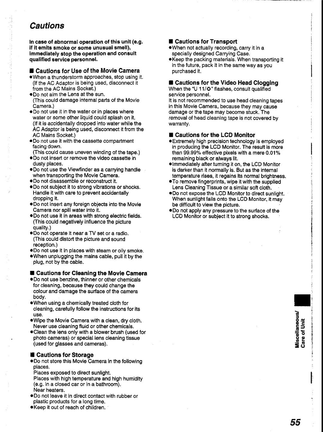 Panasonic NV-V10A manual 