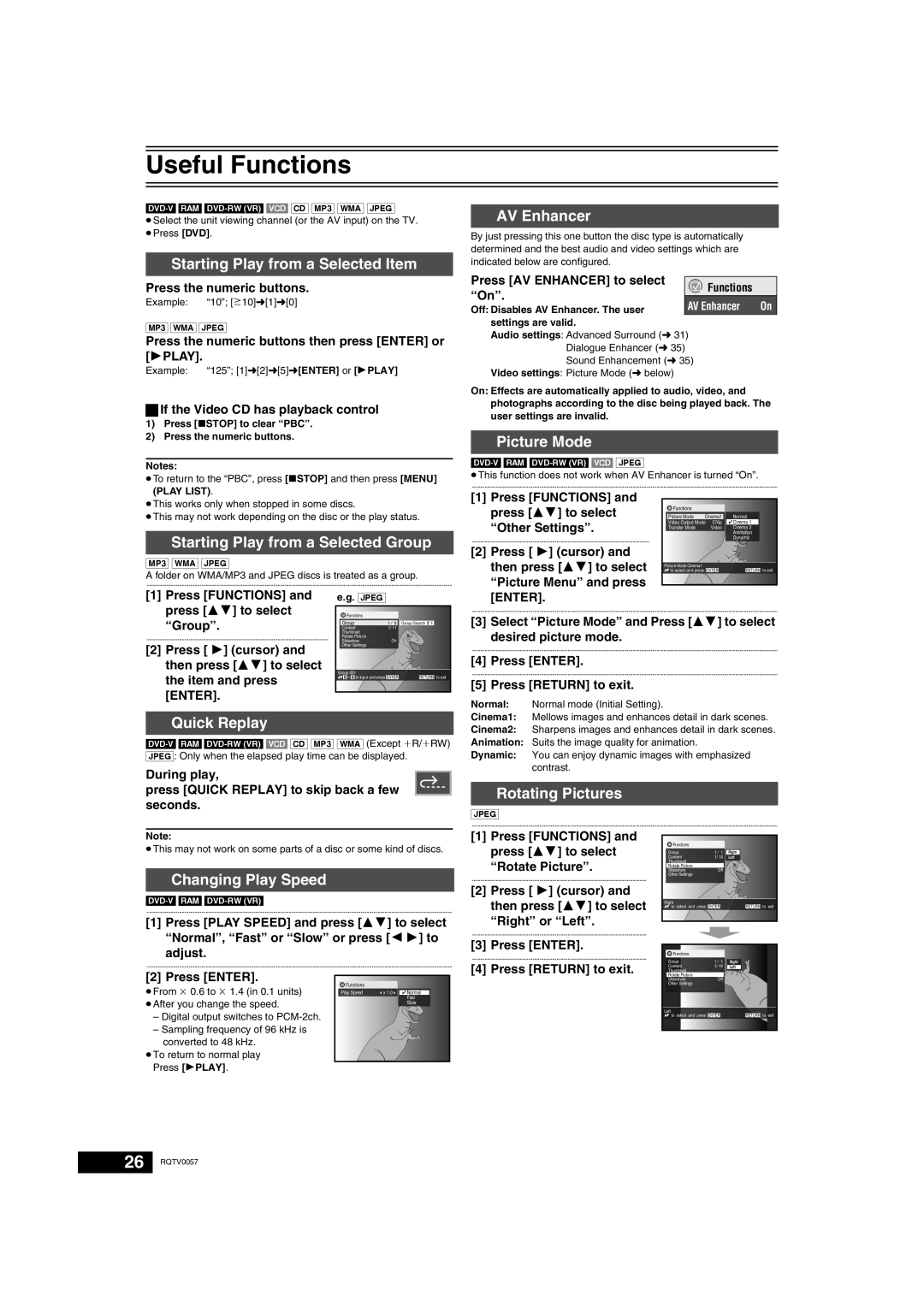 Panasonic NV-VP33 Series operating instructions Useful Functions 