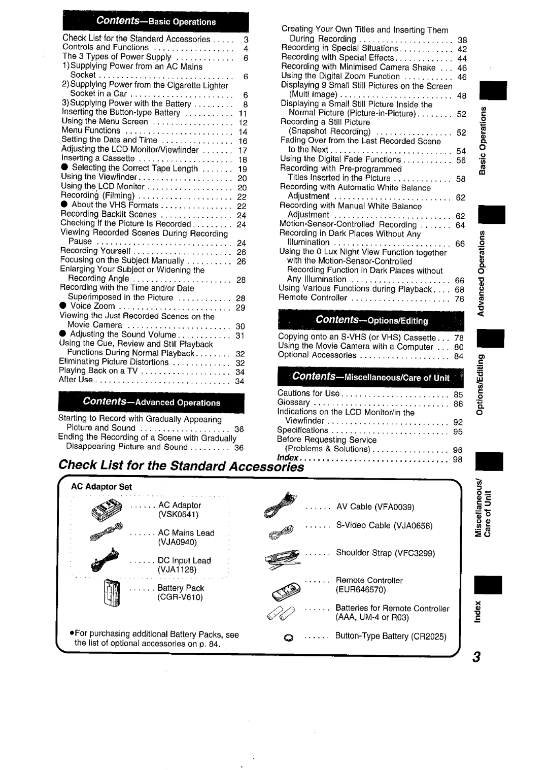 Panasonic NV VS 7 B manual 