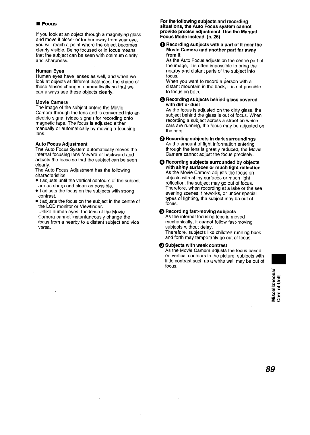 Panasonic NV VS 7 B manual 