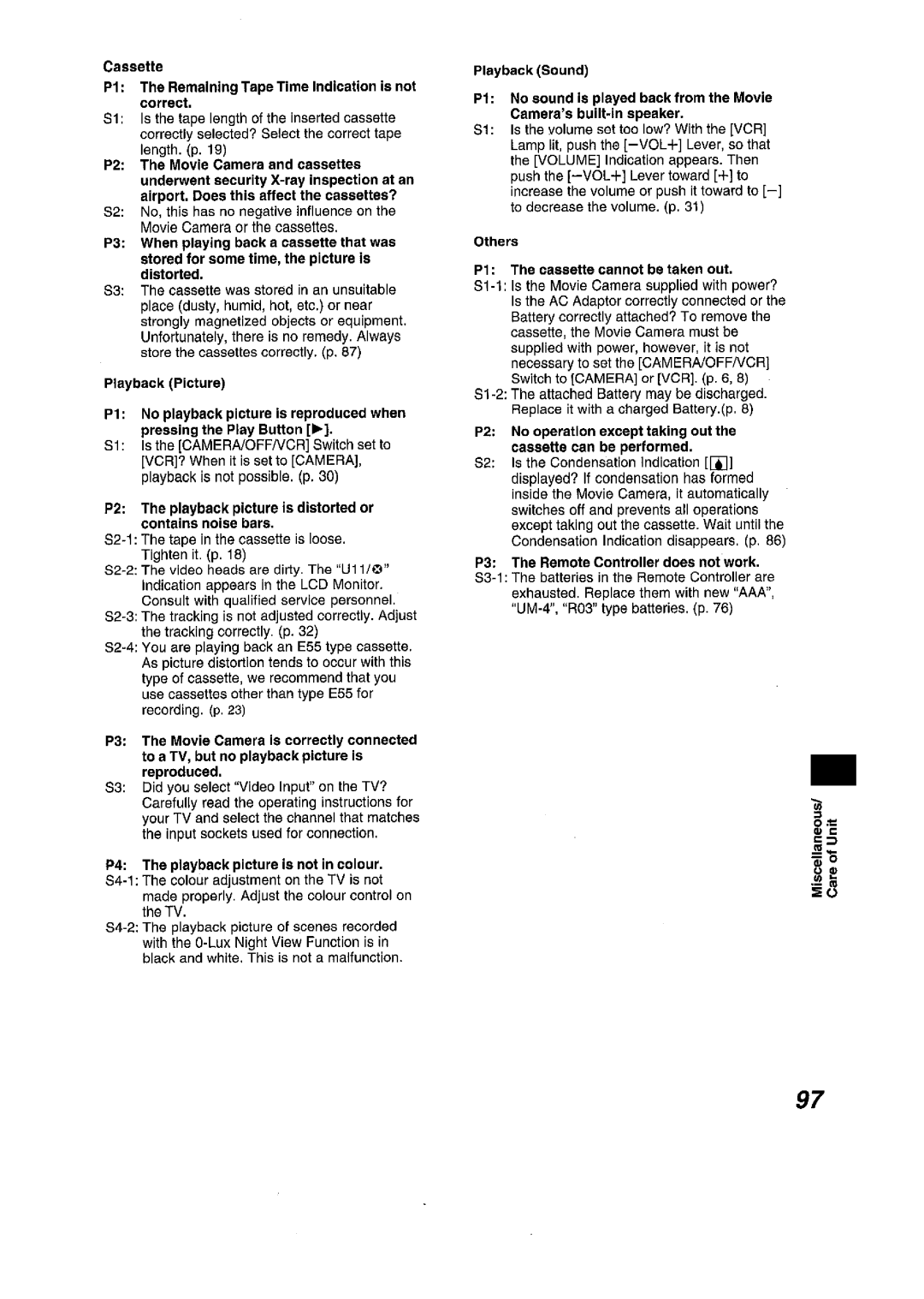 Panasonic NV VS 7 B manual 