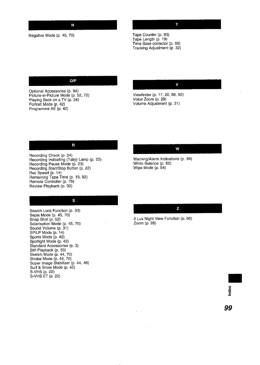 Panasonic NV VS 7 B manual 