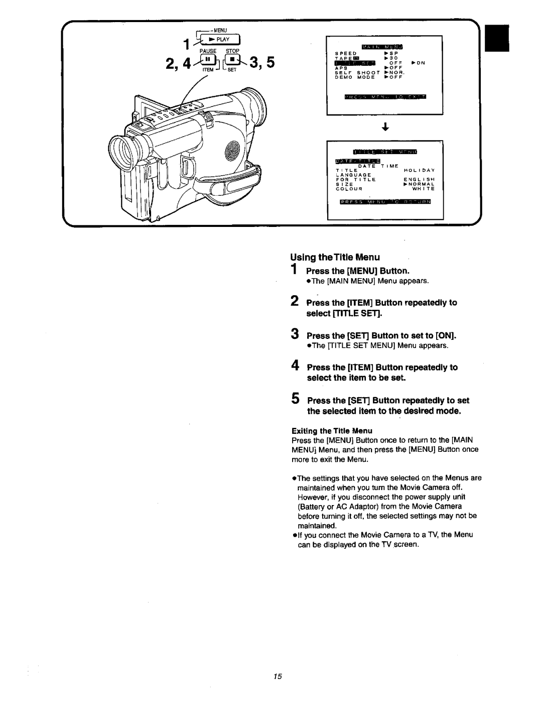 Panasonic NV VX 27 manual 