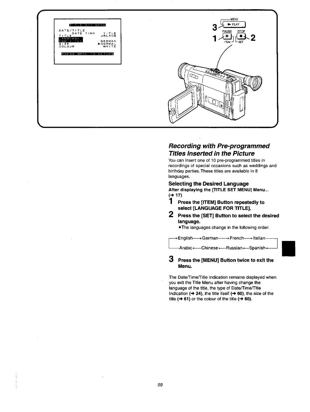 Panasonic NV VX 27 manual 