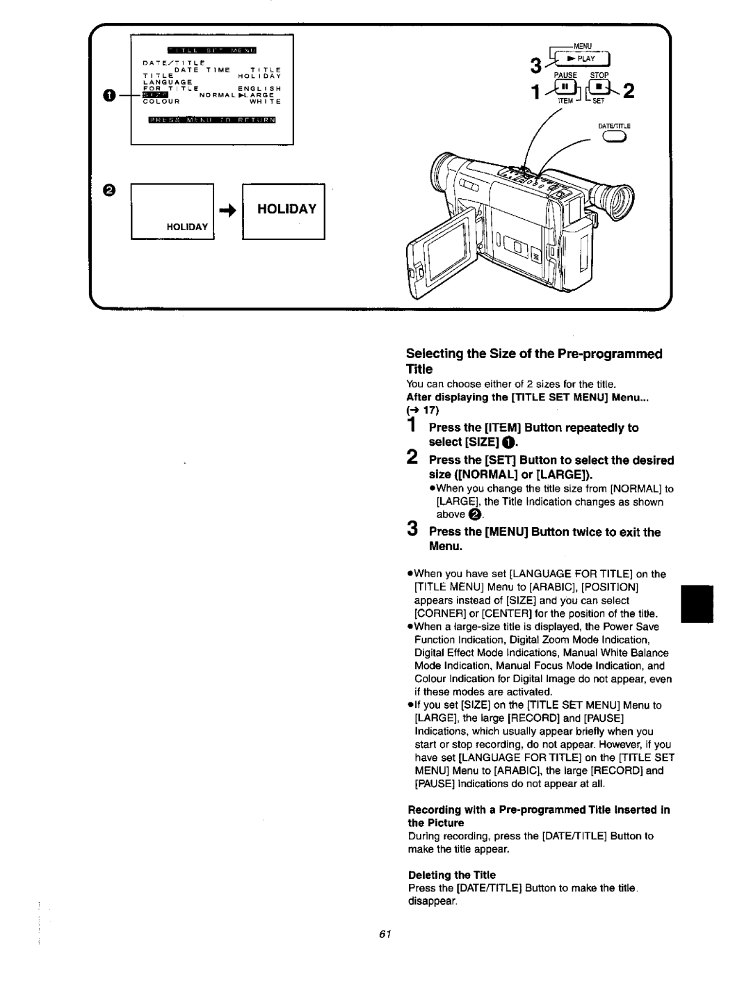 Panasonic NV VX 27 manual 