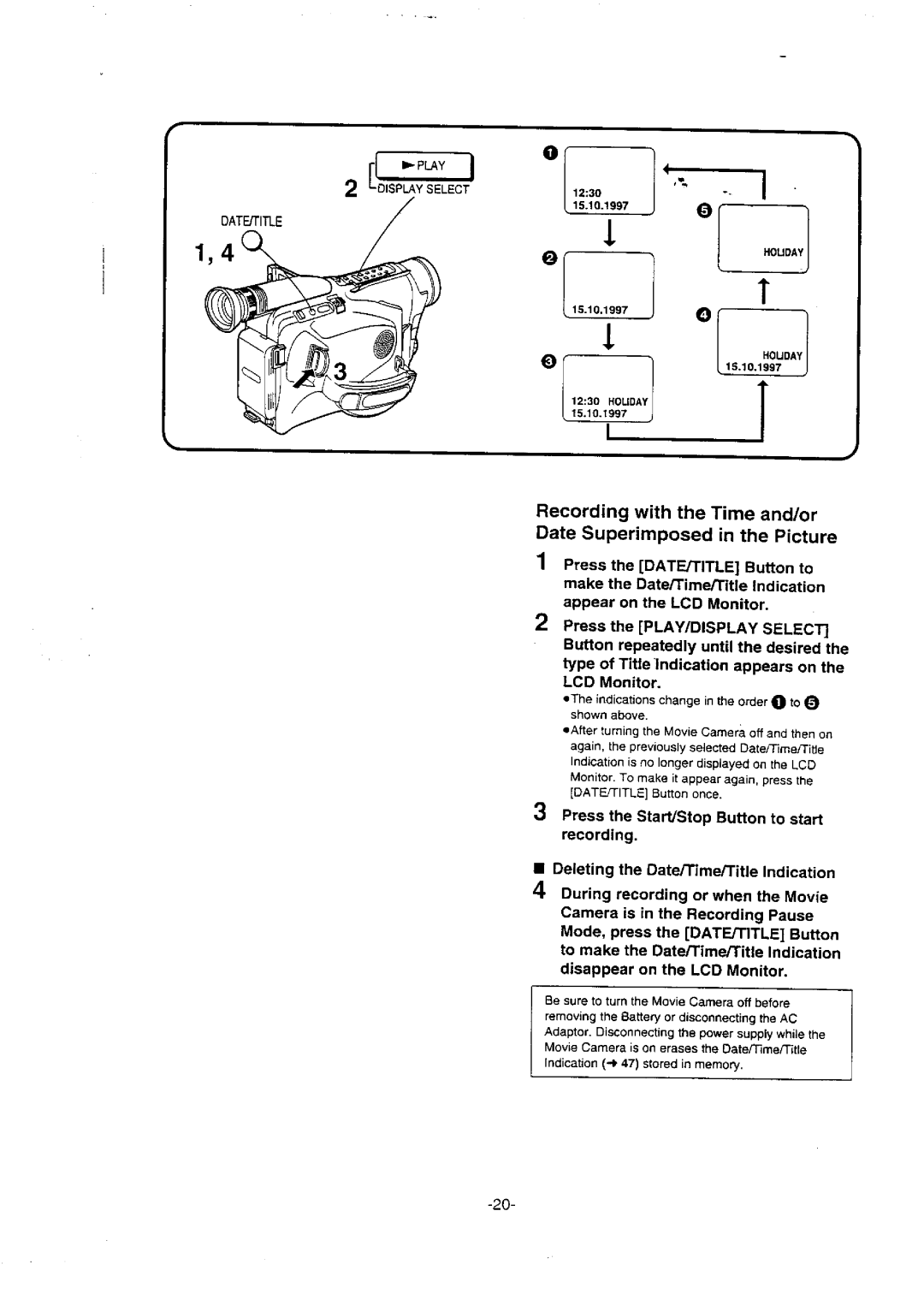 Panasonic NV-VX10A manual 