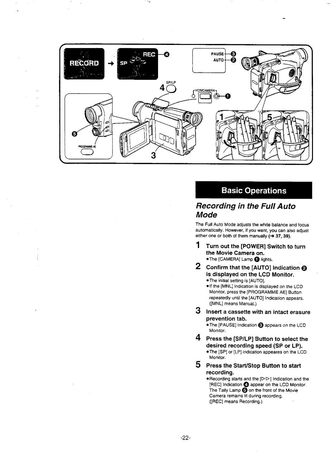 Panasonic NV-VX10A manual 