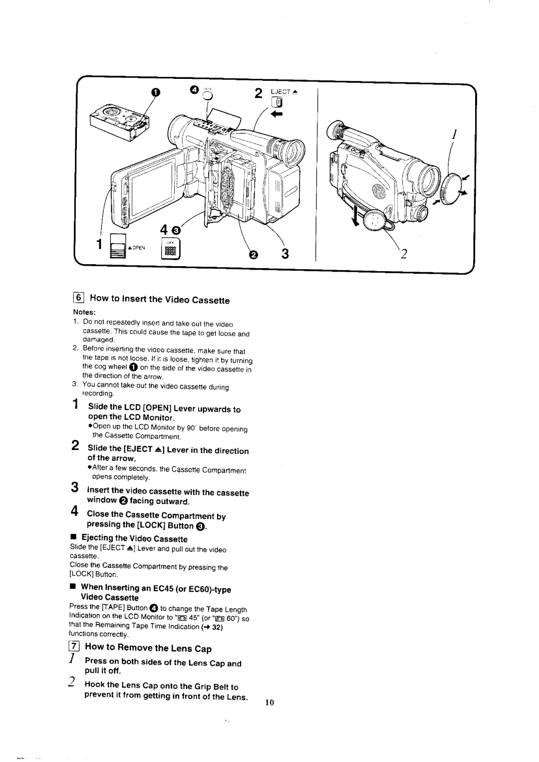 Panasonic NV-VX5A, NV-VX1A, NV-VX3, NV-VX7 manual 