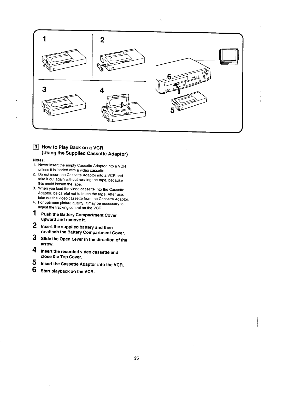 Panasonic NV-VX3, NV-VX1A, NV-VX5A, NV-VX7 manual 