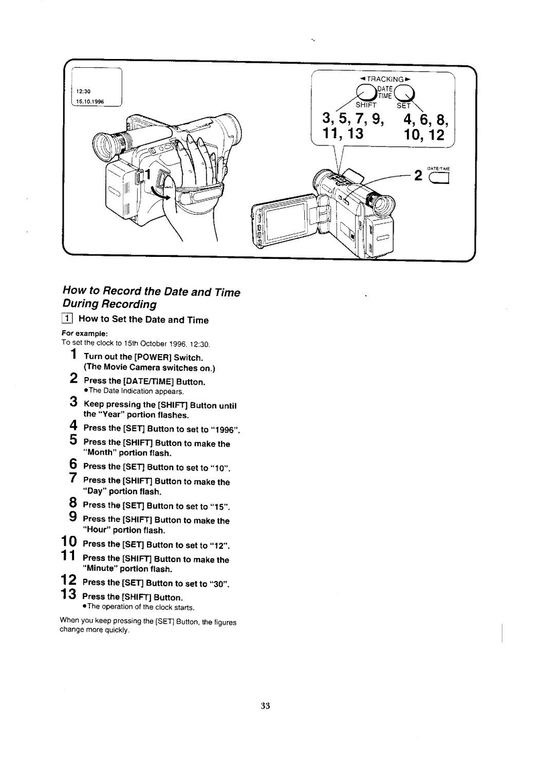 Panasonic NV-VX3, NV-VX1A, NV-VX5A, NV-VX7 manual 