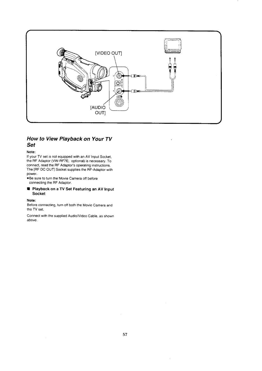 Panasonic NV-VX3, NV-VX1A, NV-VX5A, NV-VX7 manual 