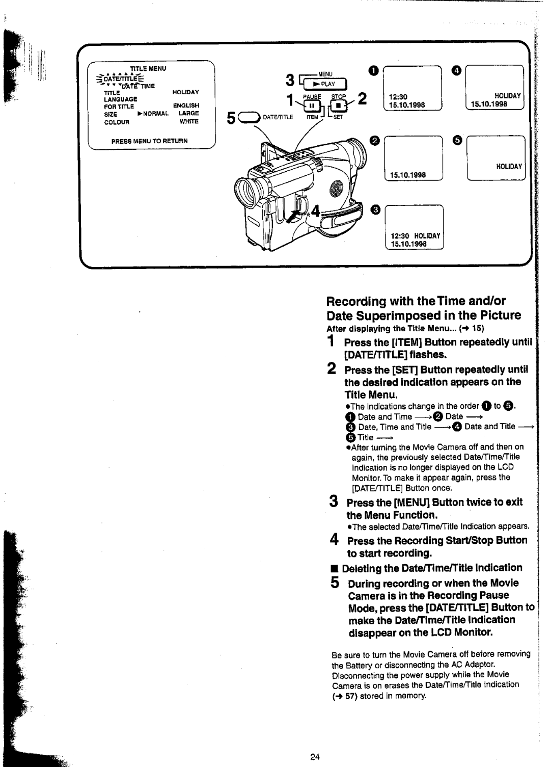 Panasonic NV-VX22A manual 