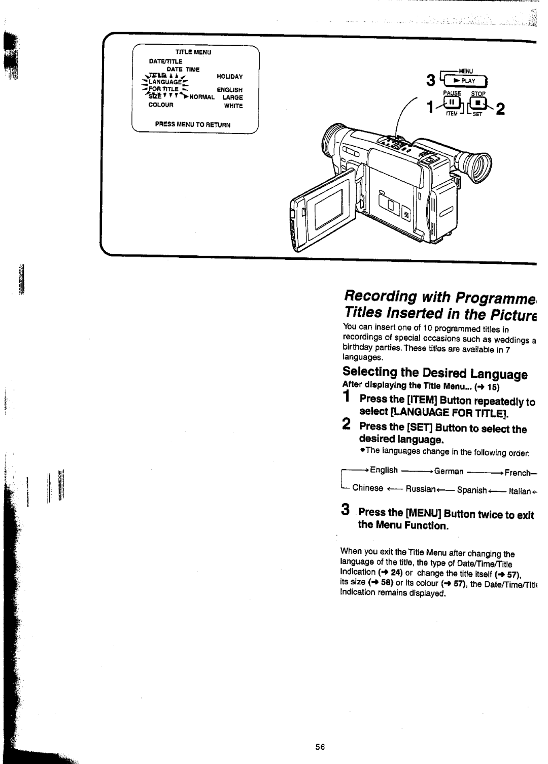 Panasonic NV-VX22A manual 