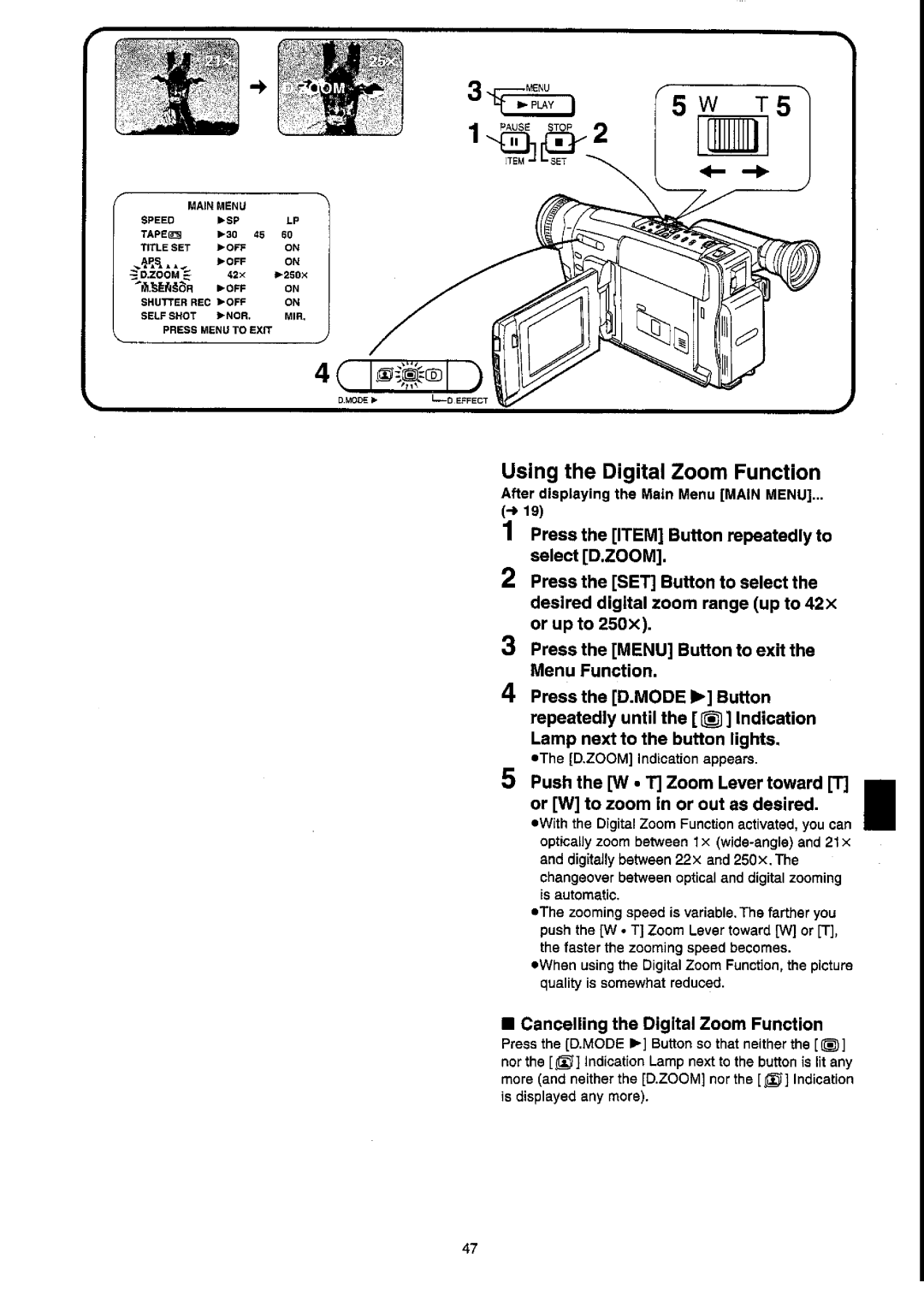 Panasonic NV-VX55A manual 