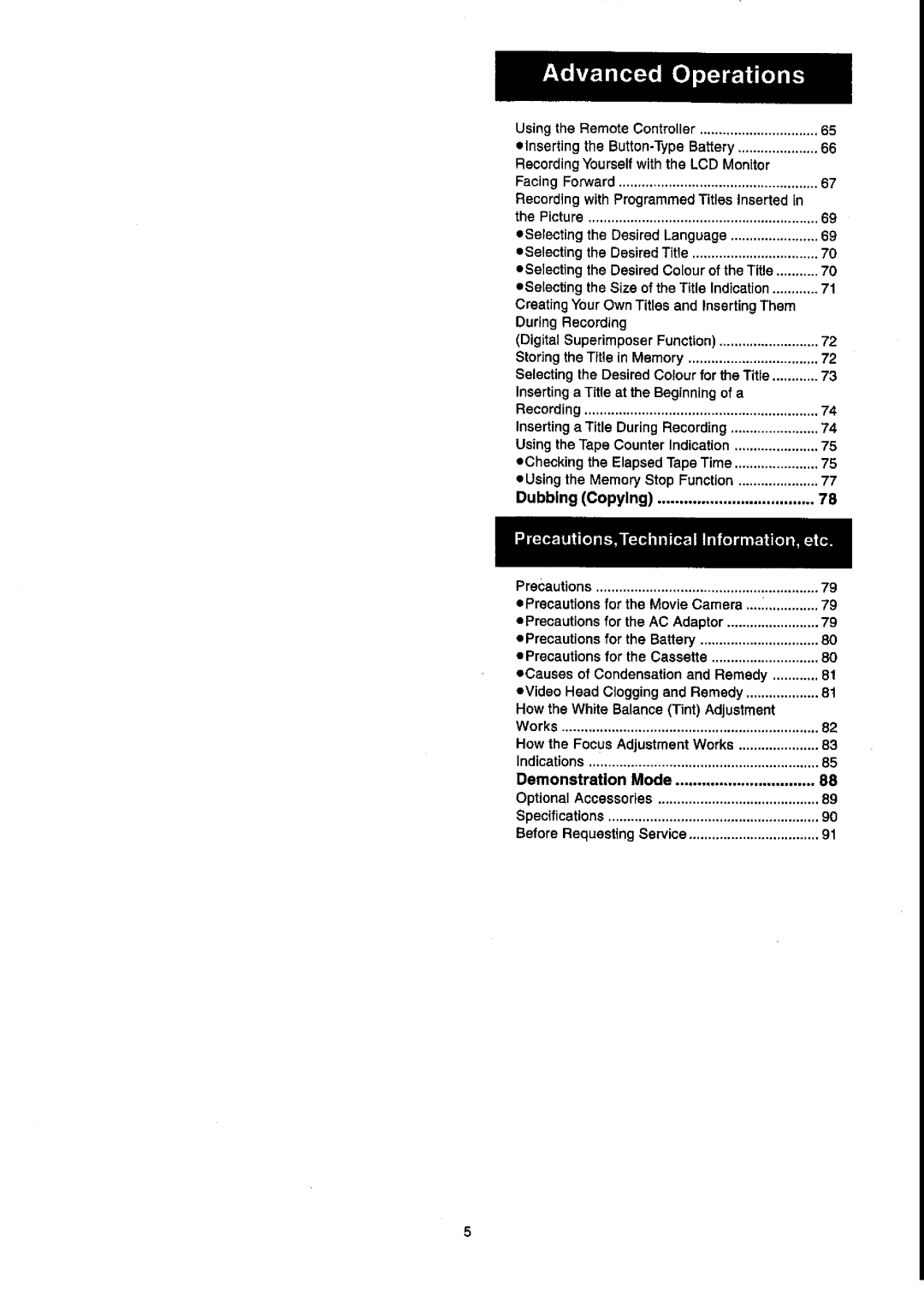 Panasonic NV-VX55A manual 