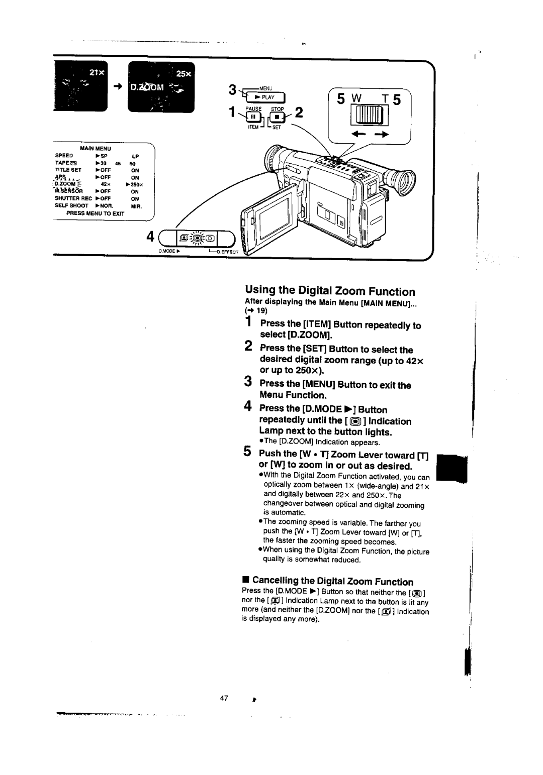 Panasonic NV-VX77A manual 