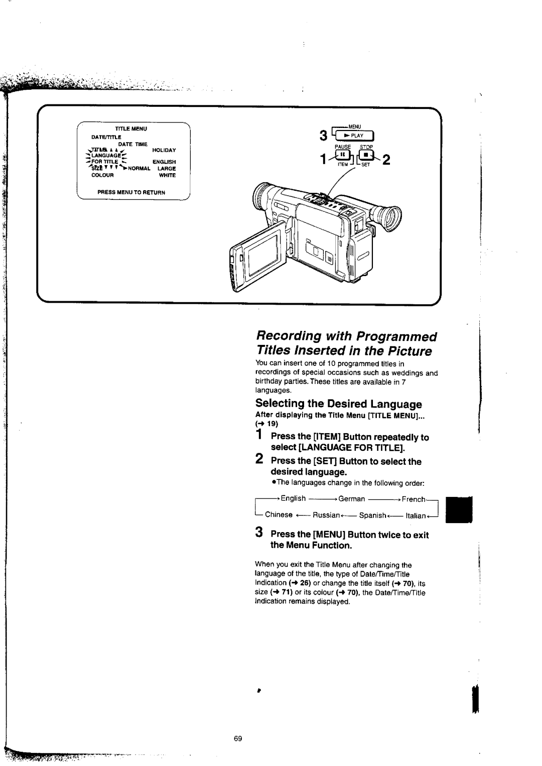 Panasonic NV-VX77A manual 