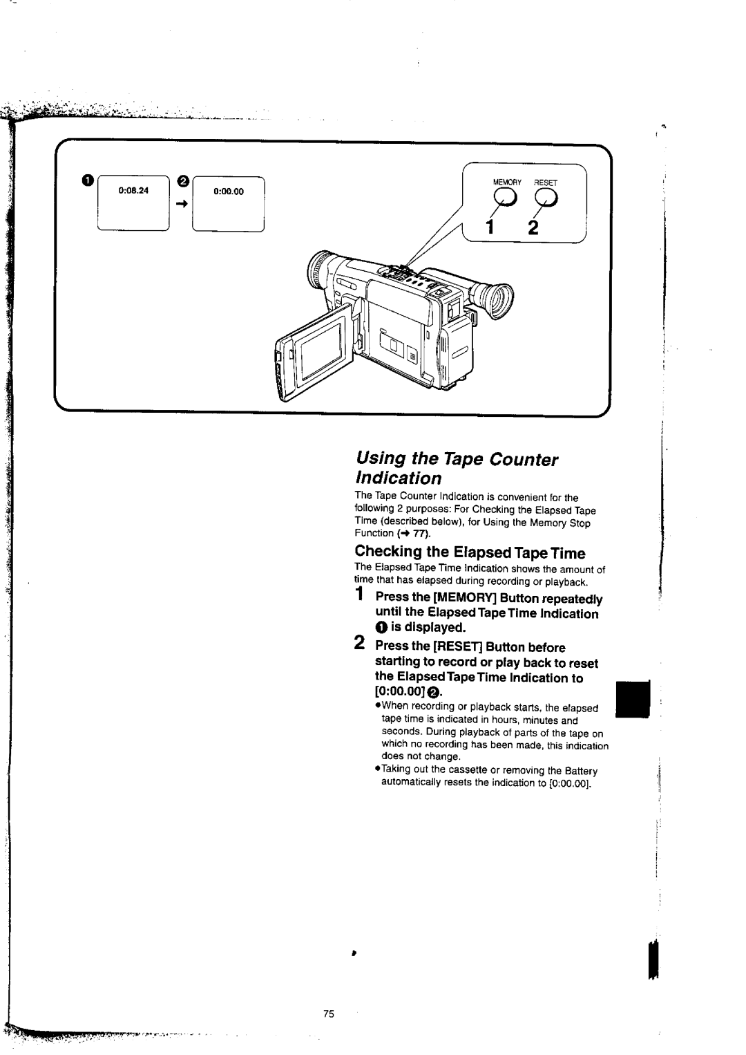 Panasonic NV-VX77A manual 