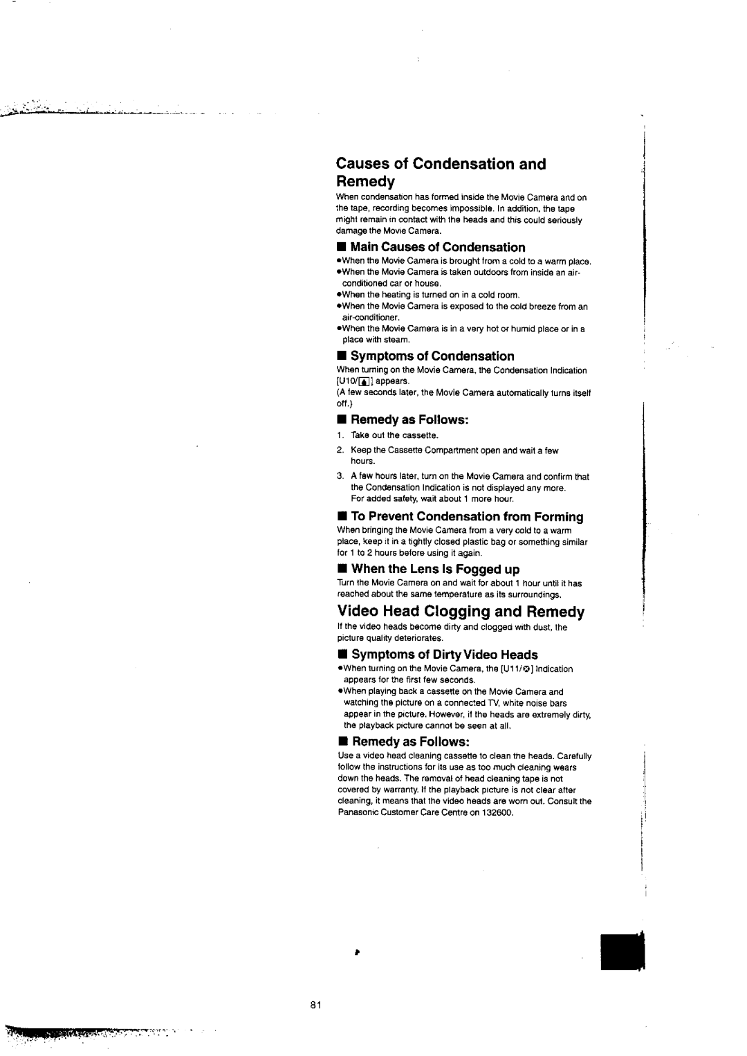 Panasonic NV-VX77A manual 