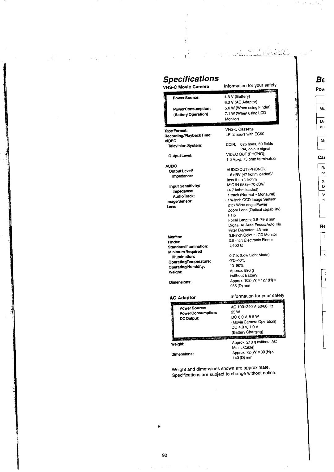 Panasonic NV-VX77A manual 