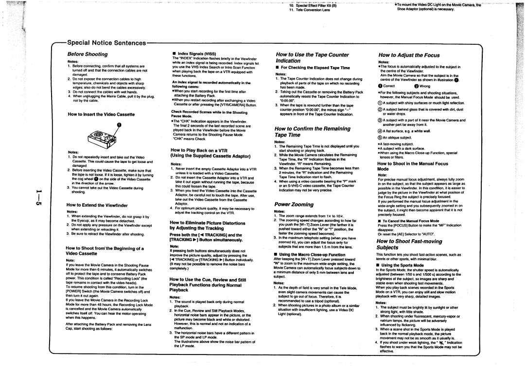 Panasonic NVA5 manual 