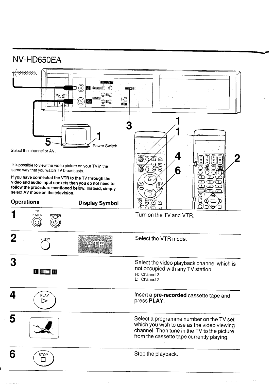 Panasonic NVHD650 manual 