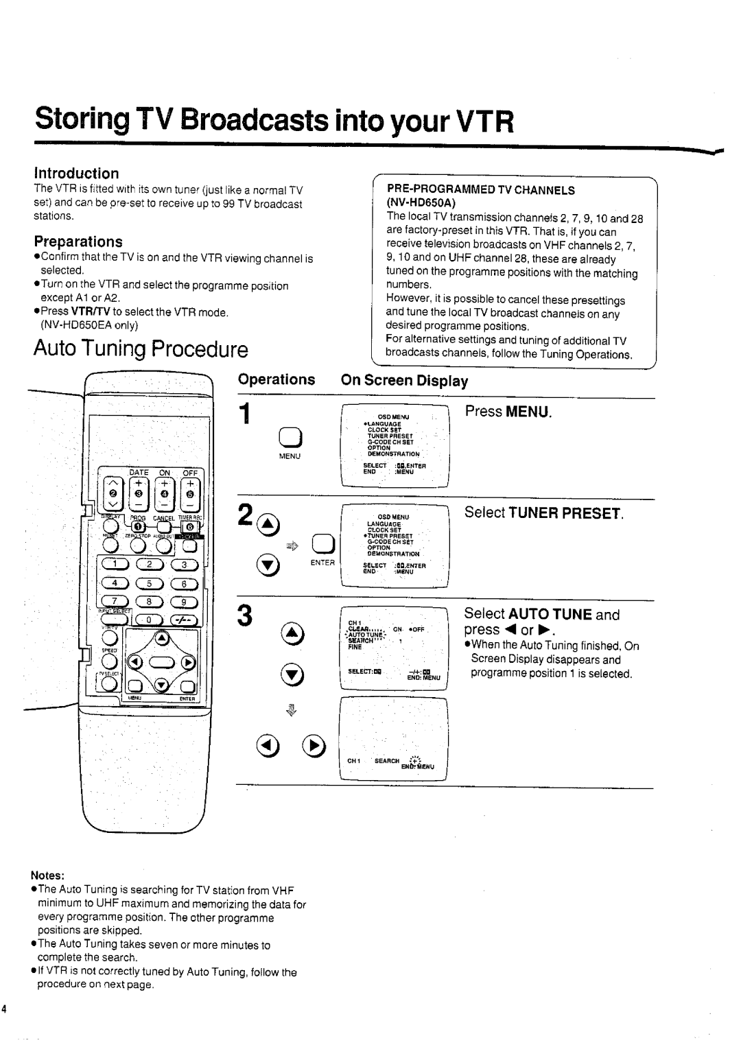 Panasonic NVHD650 manual 