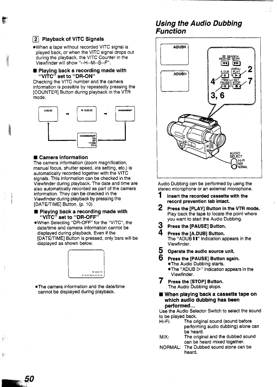 Panasonic NVS90A manual 