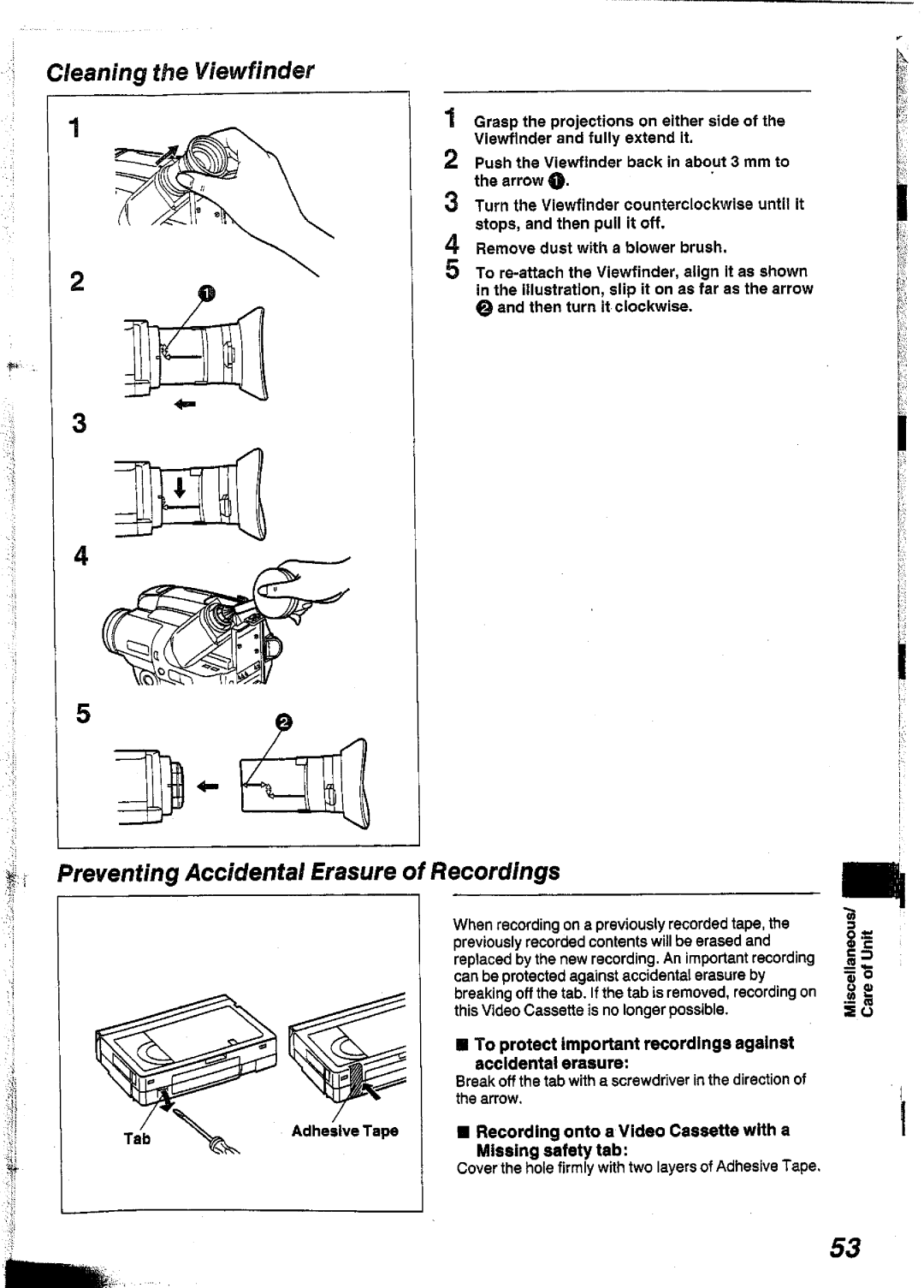 Panasonic NVS90A manual 