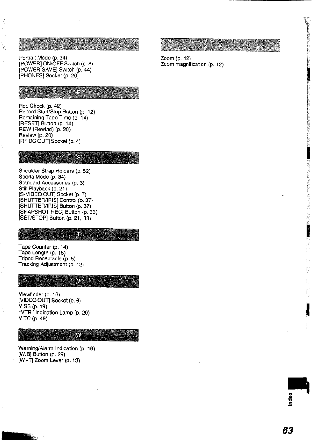 Panasonic NVS90A manual 