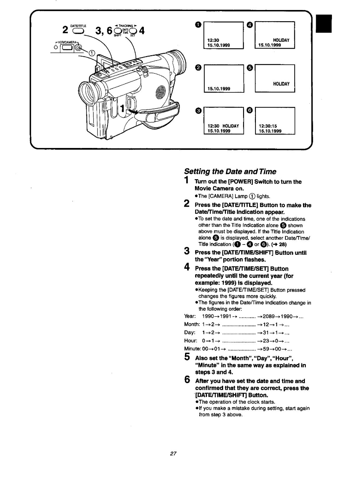 Panasonic NV-VX57A, NVVX37A manual 