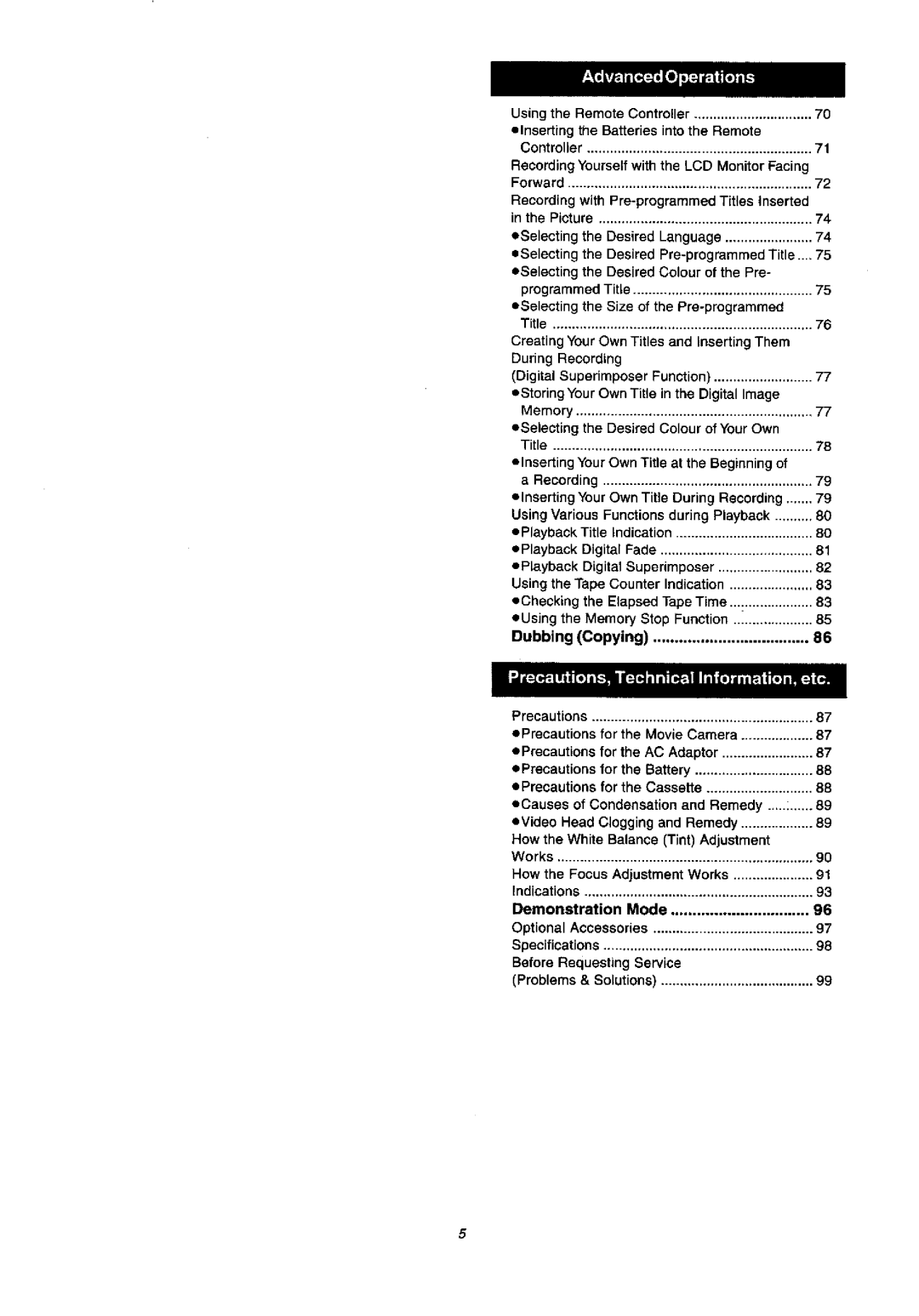 Panasonic NV-VX57A, NVVX37A manual 