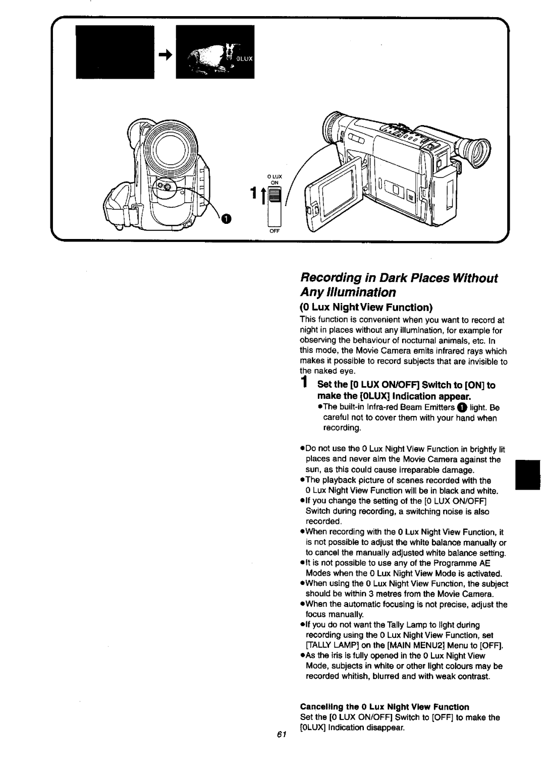 Panasonic NV-VX57A, NVVX37A manual 