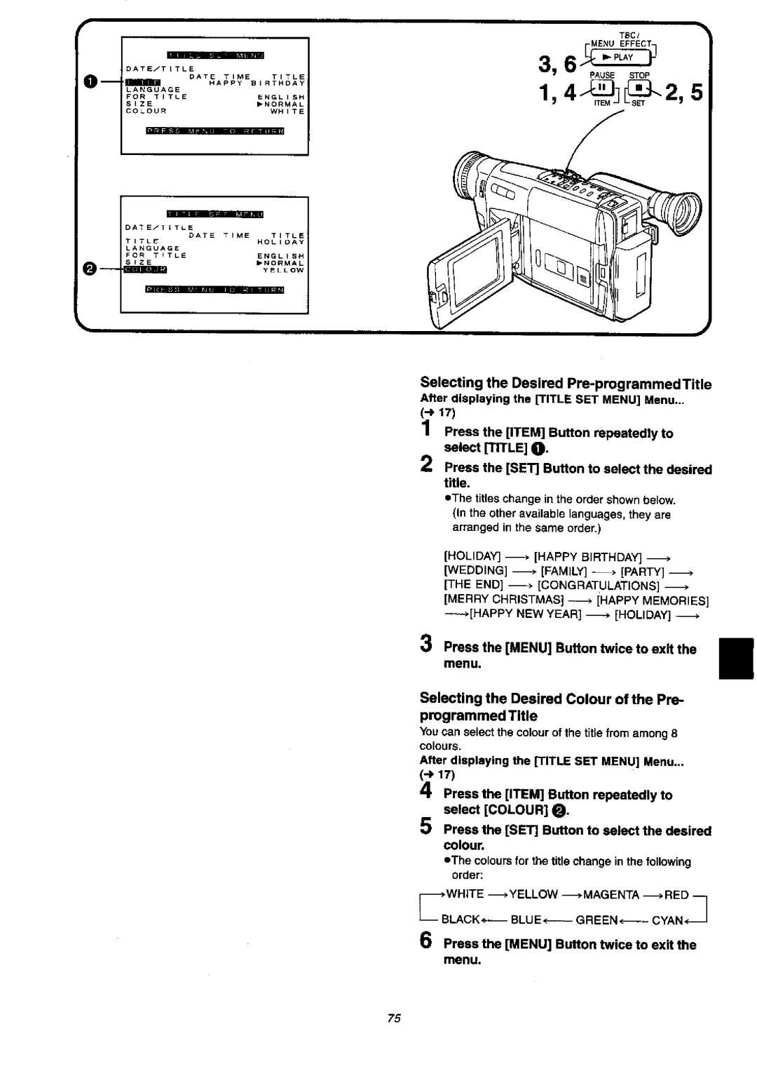 Panasonic NV-VX57A, NVVX37A manual 