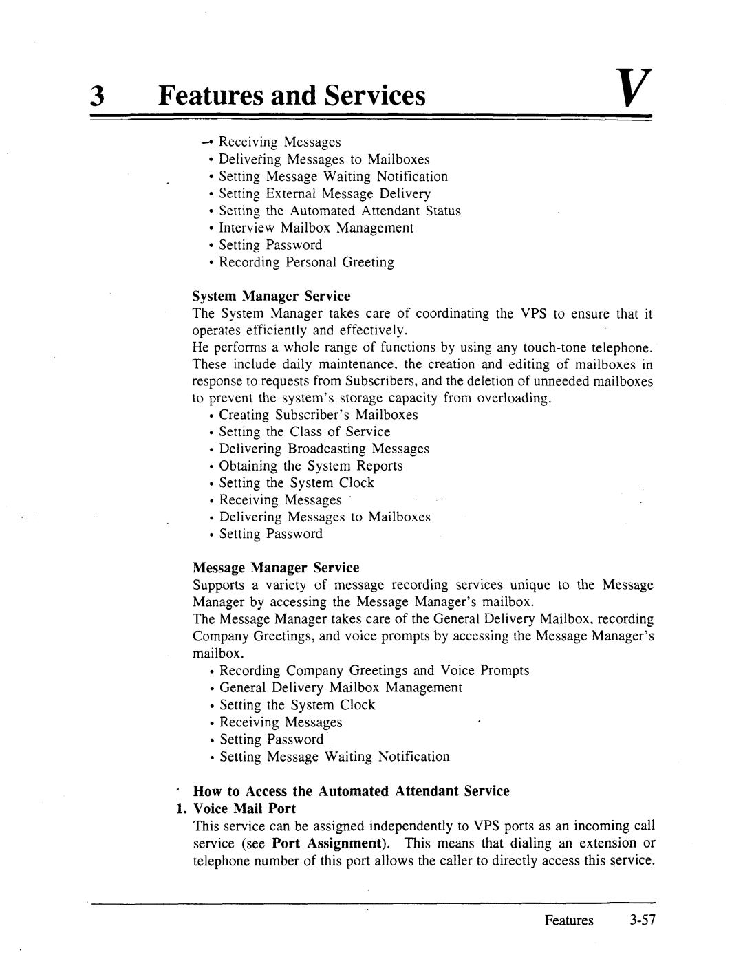 Panasonic panasonic manual Setting the System Clock l Receiving Messages 