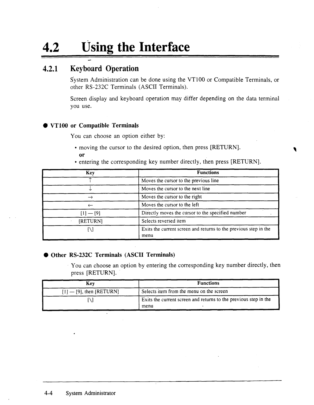 Panasonic panasonic manual 42lUsing the Interface, Keyboard Operation, Ill 