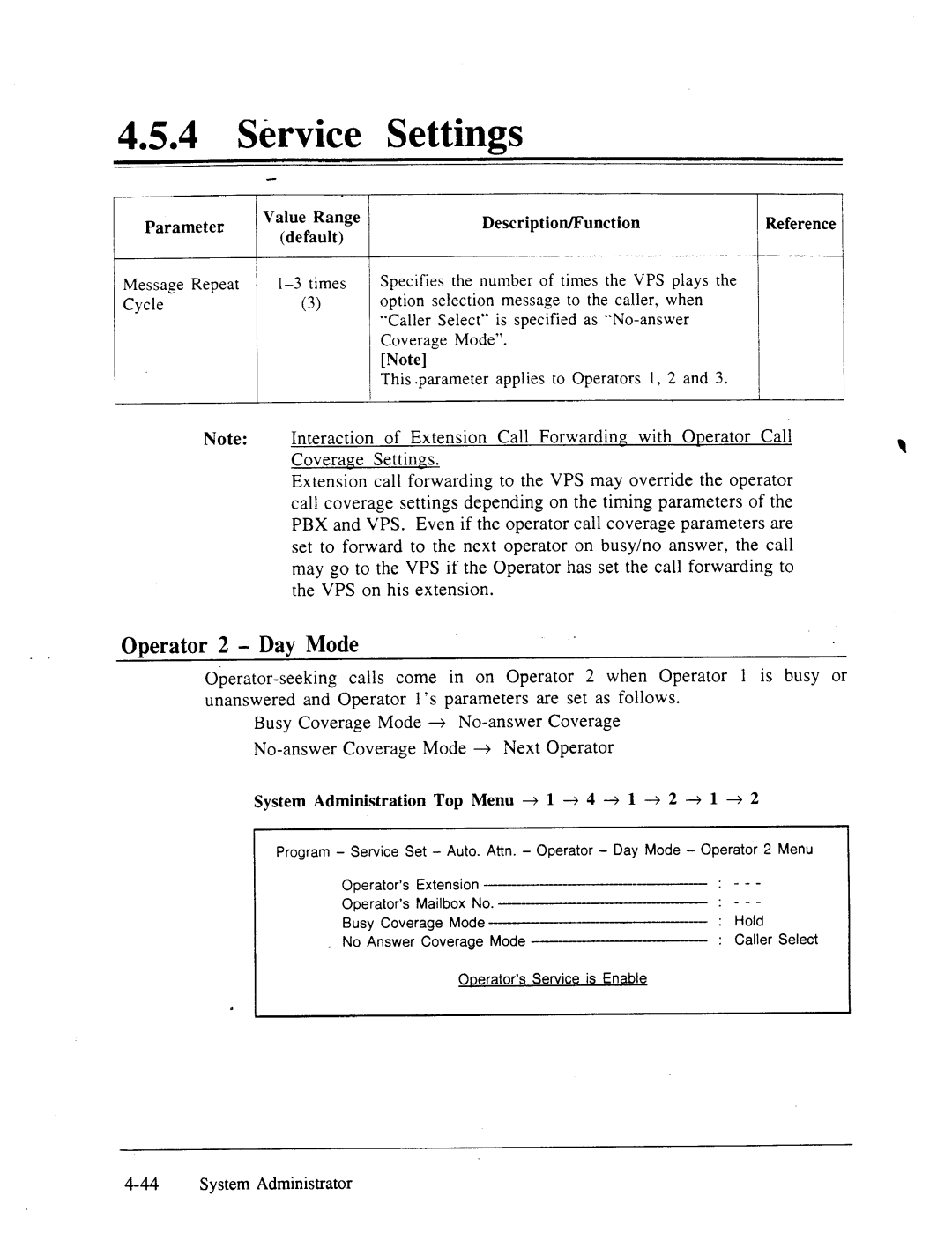 Panasonic panasonic manual Operator 2 Day Mode, Parameter Yf&!zge Description/Function 