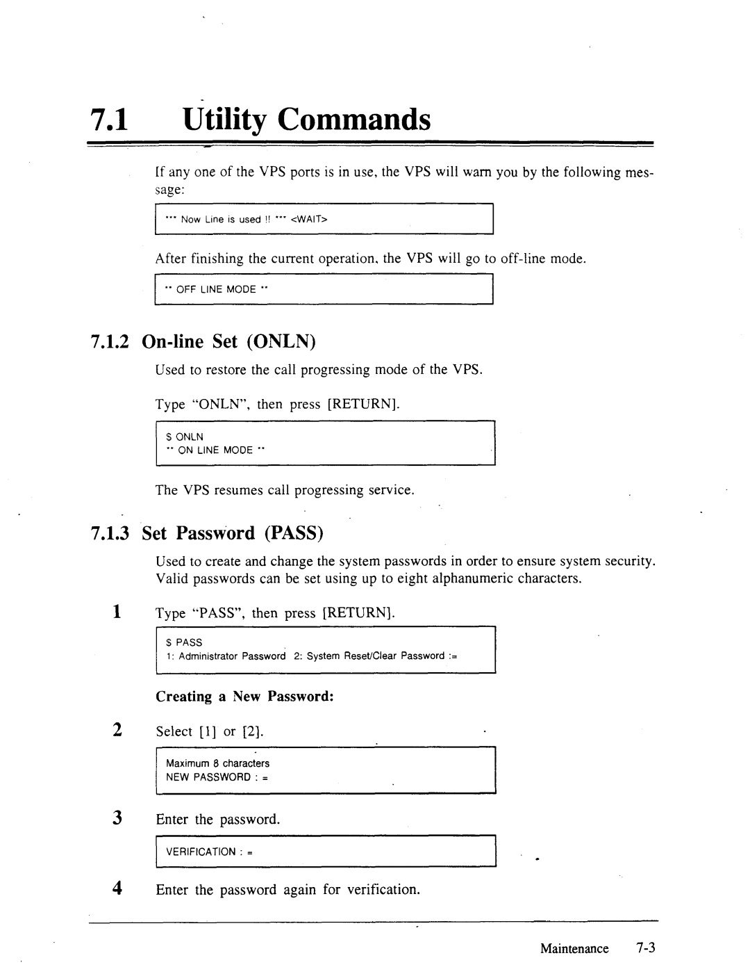 Panasonic panasonic manual On-line Set Onln, J Set Password Pass 