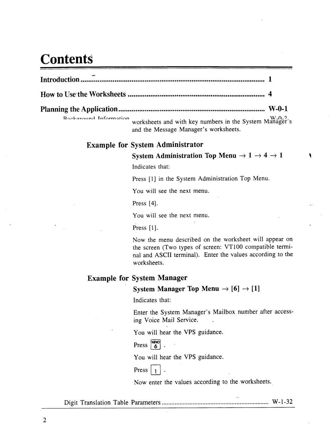 Panasonic panasonic manual How to Use the Worksheets, Example for System Administrator, Example for System Manager 