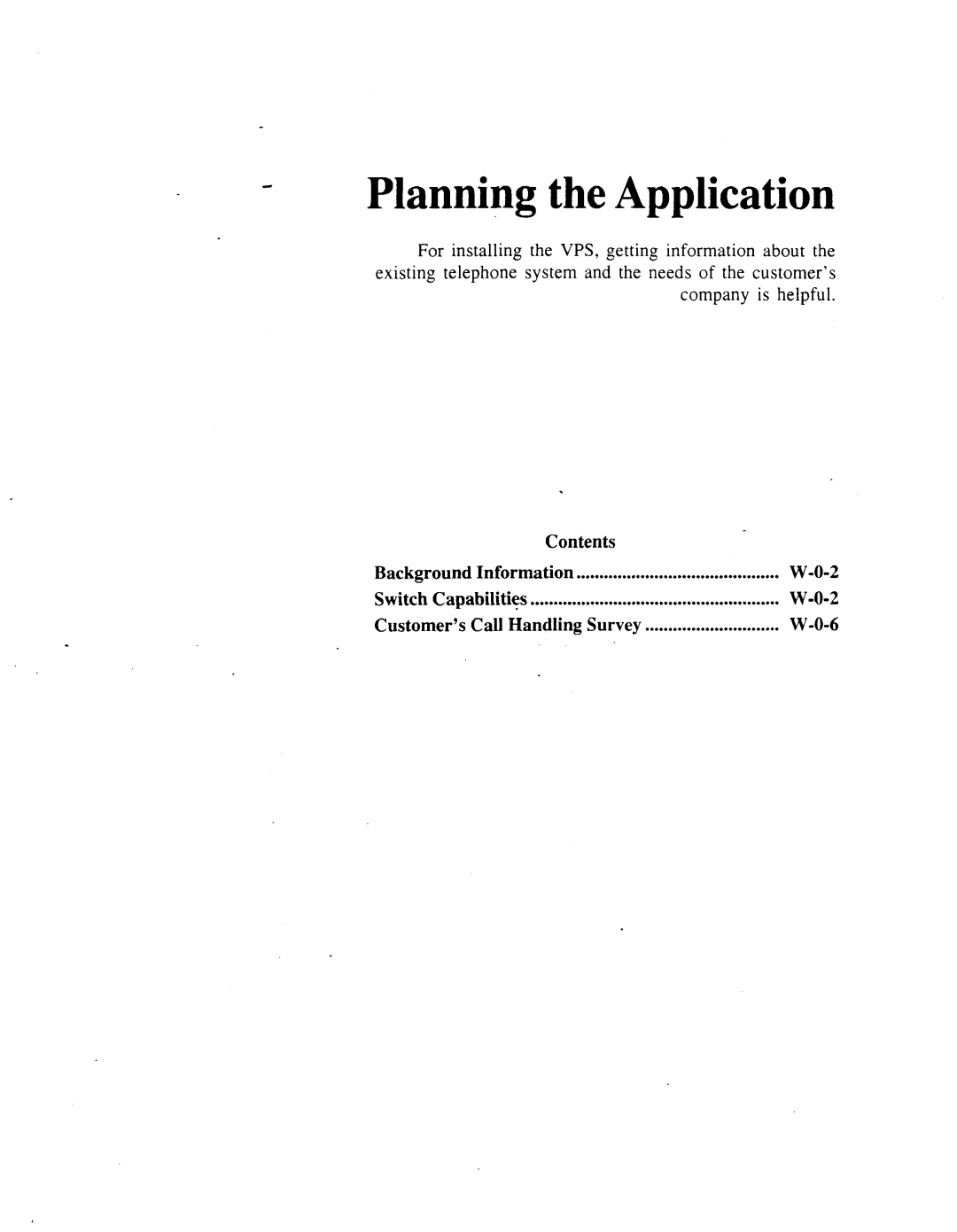 Panasonic panasonic manual Planning the Application 