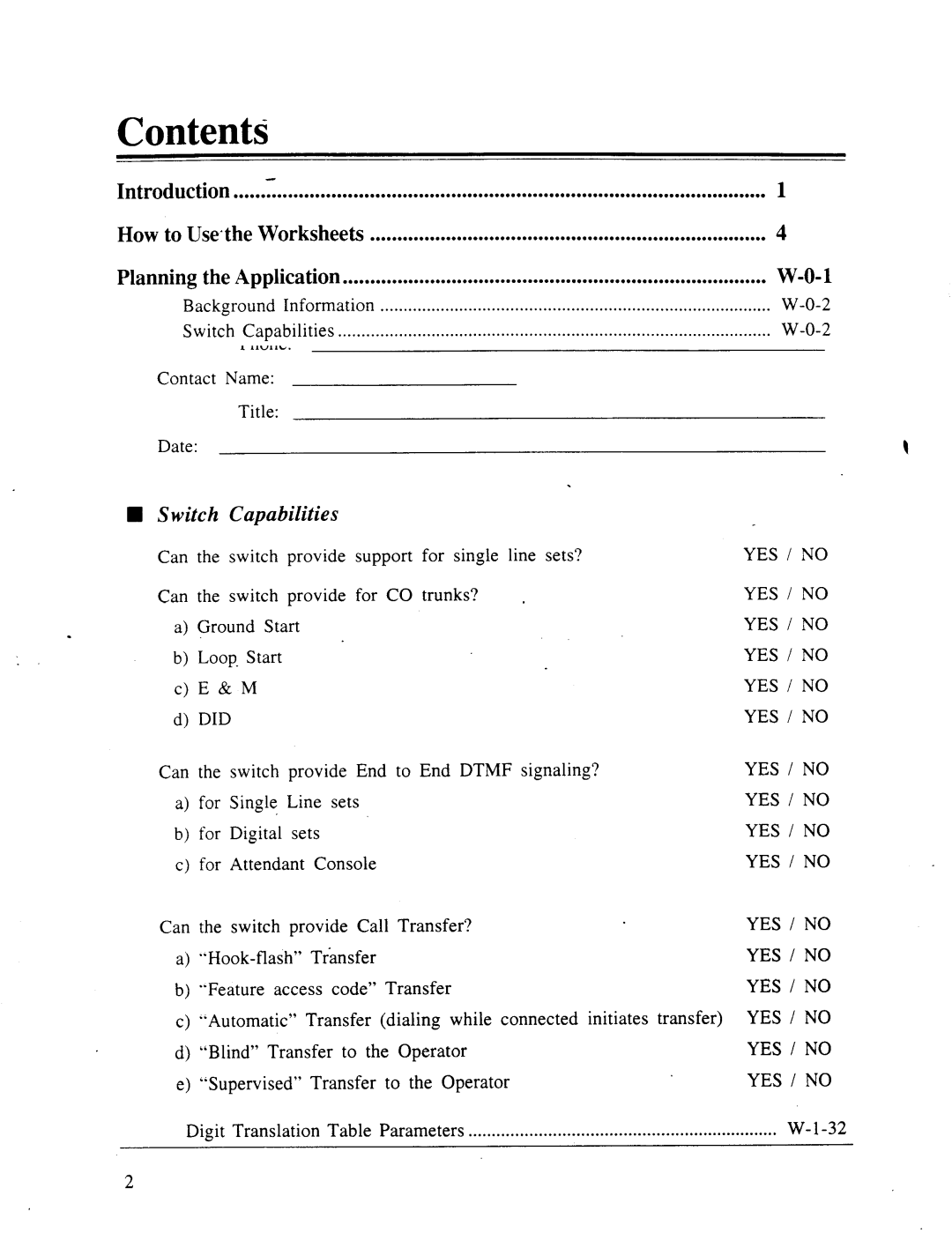 Panasonic panasonic manual Information, Switch Capabilities 