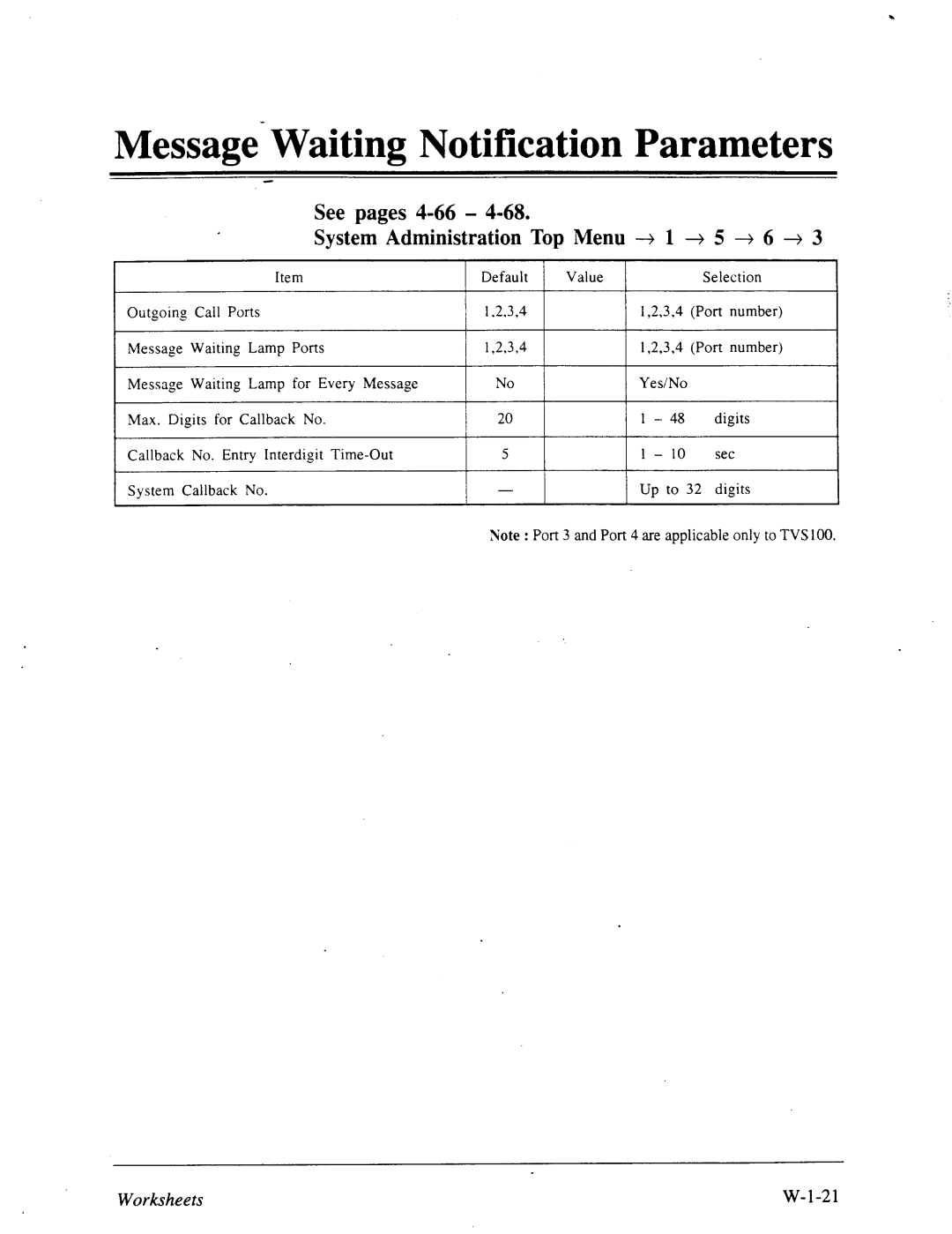 Panasonic panasonic manual Message Waiting Notification Parameters, + 6 + 