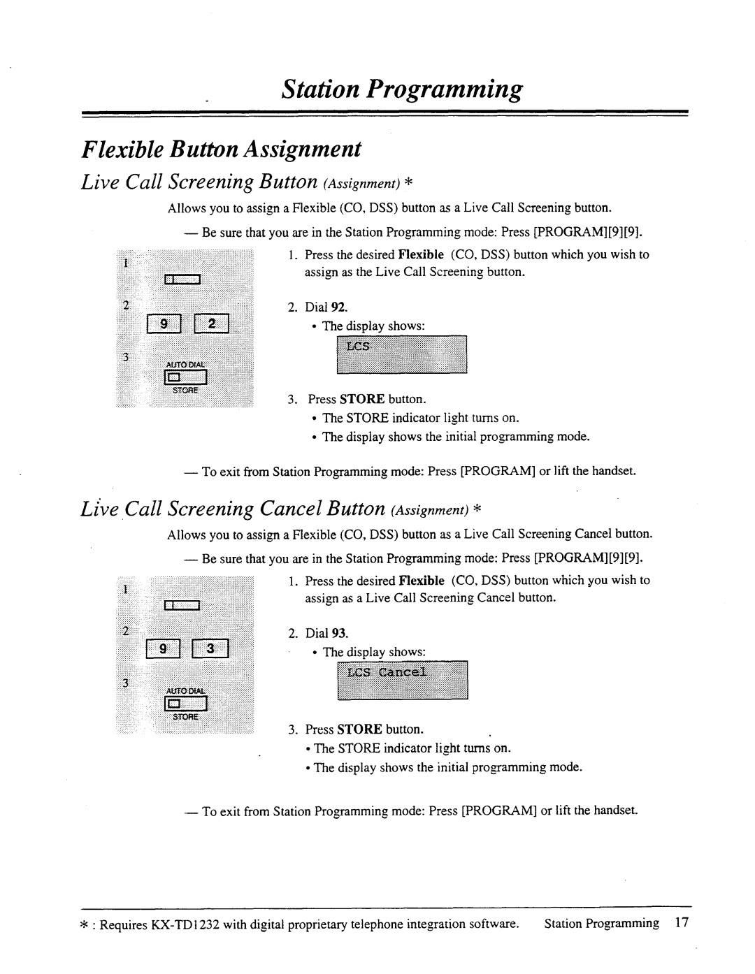 Panasonic panasonic manual Live Call ,%reening Button Assignment, Live Call kreening Cancel Button Assignment 