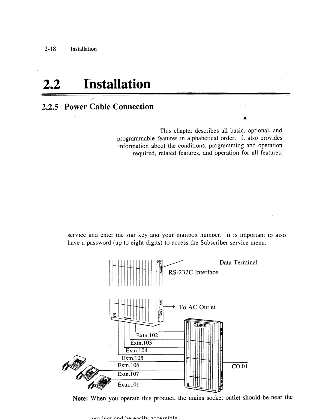 Panasonic panasonic manual Chapter Detailed Feature and Service Descriptions 