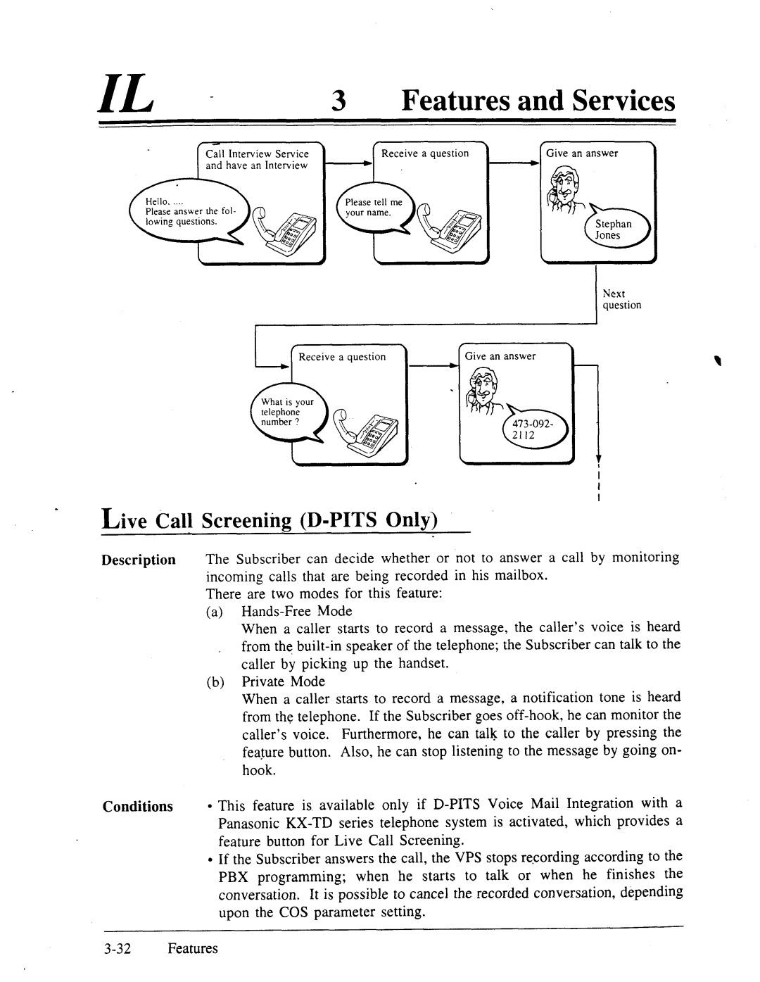 Panasonic panasonic manual Flik, Live Call Screenitig D-PITS Only 