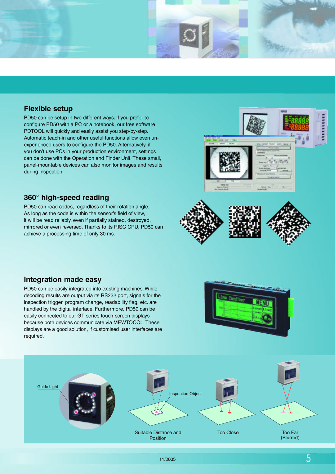 Panasonic PD50 manual Flexible setup, High-speed reading, Integration made easy 